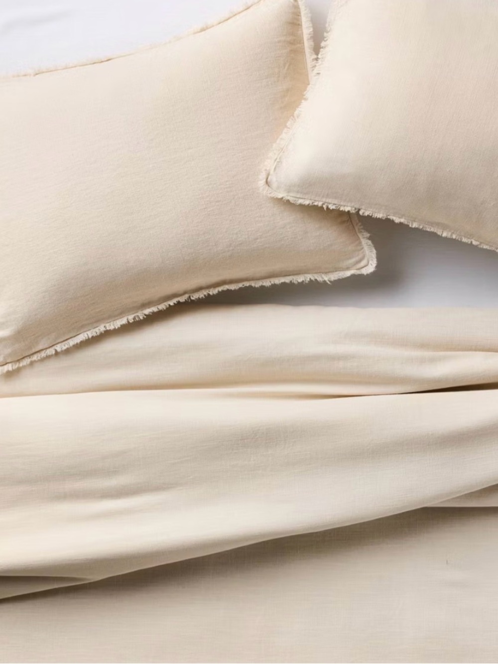 Casaluna Linen Been Comforter Set KING/ CAL KING WHITE NEW WITH DEFECT